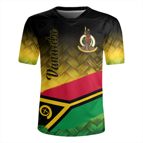 Vanuatu Rugby Jersey Flag Lauhala Style
