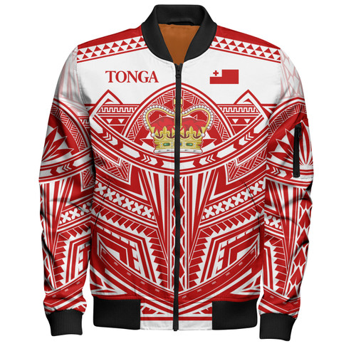 Tonga Bomber Jacket Seal Tribal Flag Color Design