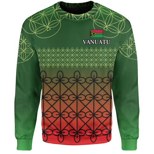 Vanuatu Sweatshirt Custom Seal Flag Color Mutis En Atan Design