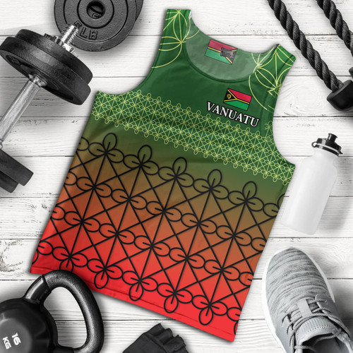 Vanuatu Tank Top Custom Seal Flag Color Mutis En Atan Design