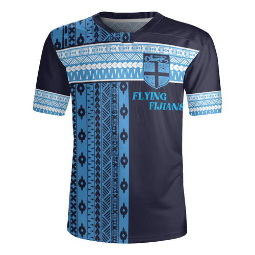 Fiji Rugby Jersey Custom Rugby Flying Fijian Makare And Tapa Design