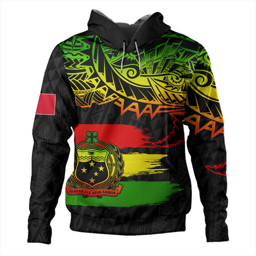 Samoa Hoodie Tribal Polynesian Grunge Reggae