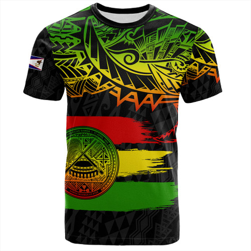 American Samoa T-Shirt Tribal Polynesian Grunge Reggae