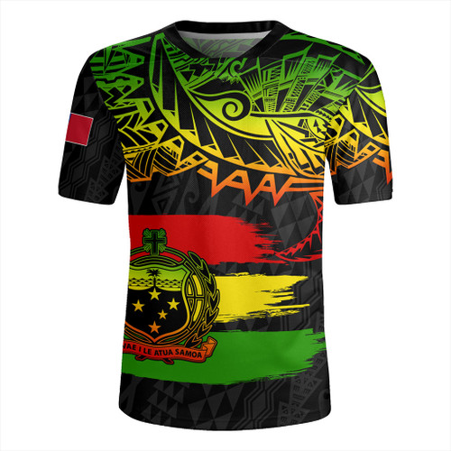 Samoa Rugby Jersey Tribal Polynesian Grunge Reggae