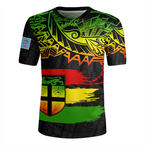 Fiji Rugby Jersey Tribal Melanesia Grunge Reggae