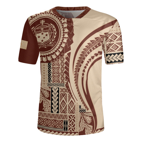 Samoa Rugby Jersey Seal Samoan Siapo Brown Design