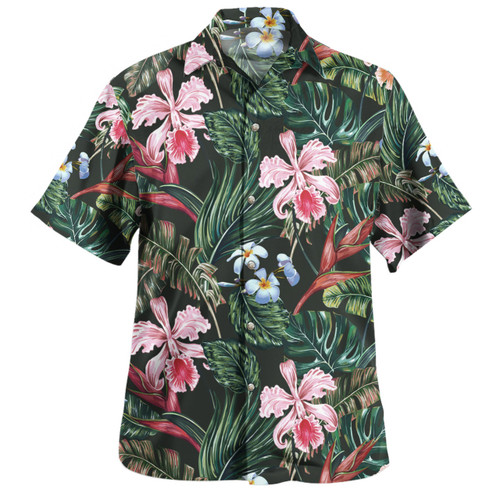 Safari Style Aloha Hawaiian Shirt Tropical Floral Seamless Vector Pattern