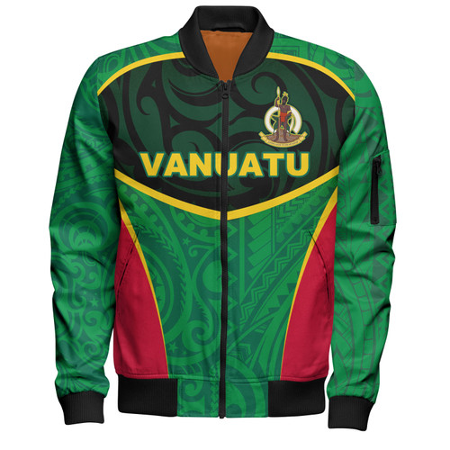 Vanuatu Bomber Jacket Seal Tribal Patterns