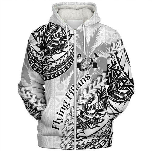 Fiji Sherpa Hoodie Kaiviti Fiji Rugby Palm Tree