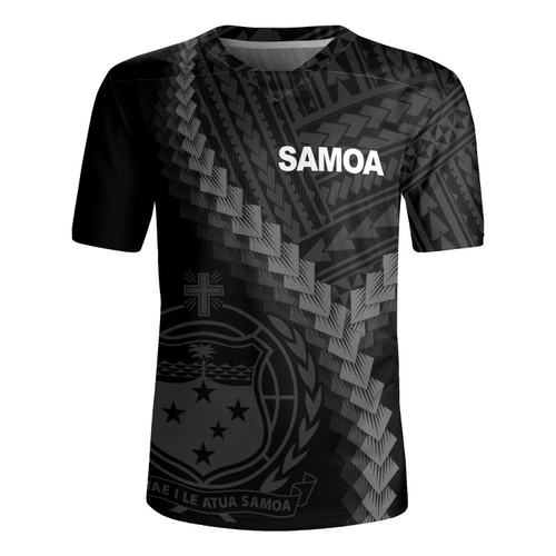 Samoa Rugby Jersey Samoa Coat Of Arms With Polynesian Tattoo Style