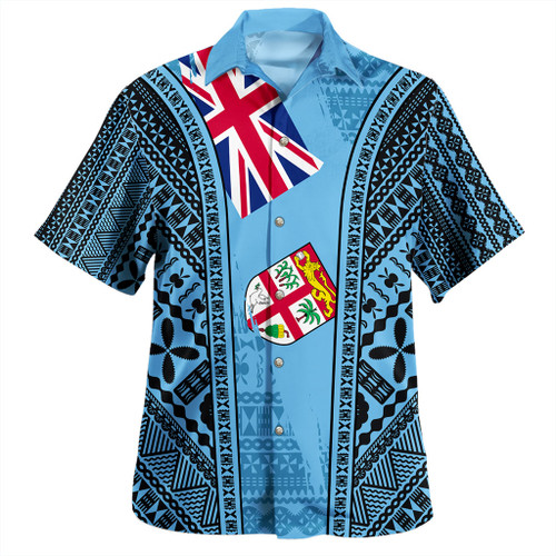 Fiji Hawaiian Shirt Bula Pattern Style Flag