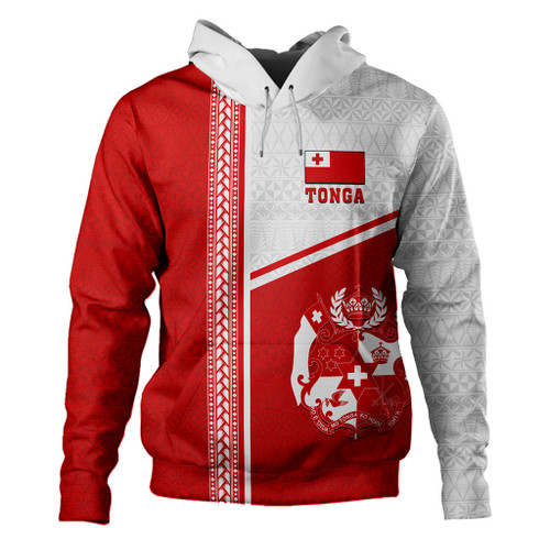 Tonga Hoodie Custom Tribal Ngatu Design Flag