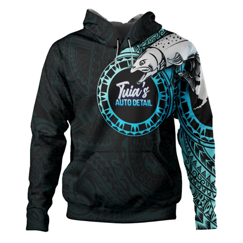 (Tuia’s Auto Detail) Polynesian Hoodie - Polynesian Turtle Tattoo Style Special1
