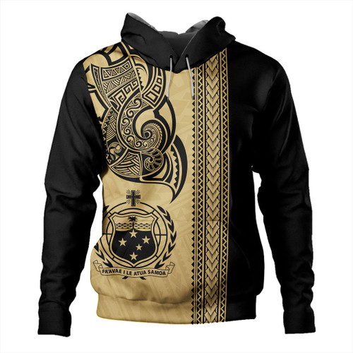 Samoa Hoodie Polynesia Tribal Tattoo Gold