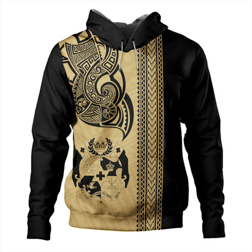 Tonga Hoodie Polynesia Tribal Tattoo Gold
