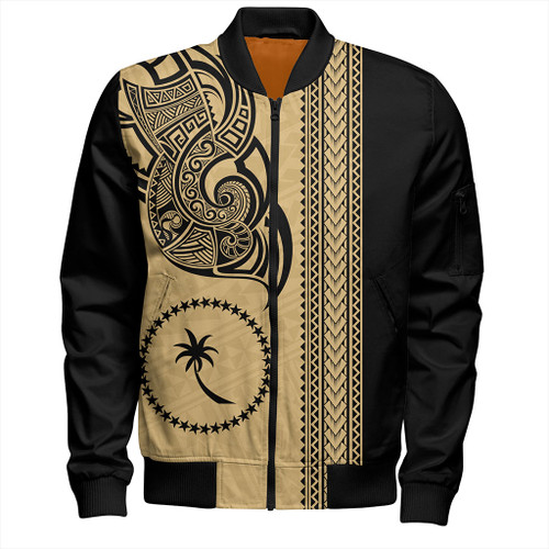 Chuuk State Bomber Jacket Polynesia Coat Of Arms Tribal Tattoo