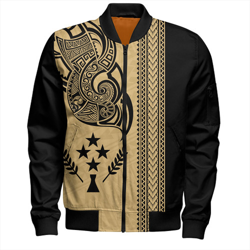 Kosrae Bomber Jacket Polynesia Coat Of Arms Tribal Tattoo