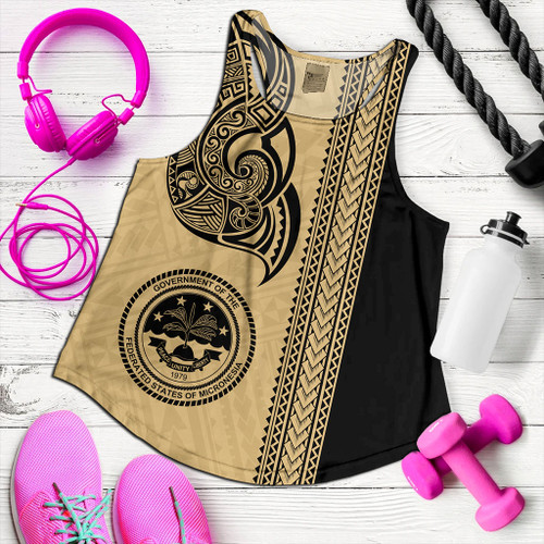 Federated States Of Micronesia Women Tank Polynesia Coat Of Arms Tribal Tattoo