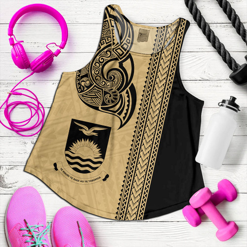 Kiribati Women Tank Polynesia Coat Of Arms Tribal Tattoo