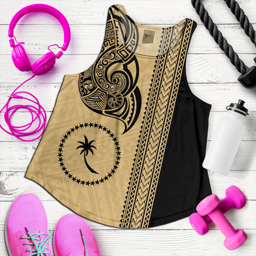 Chuuk State Women Tank Polynesia Coat Of Arms Tribal Tattoo