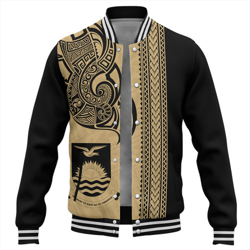 Kiribati Baseball Jacket Polynesia Coat Of Arms Tribal Tattoo