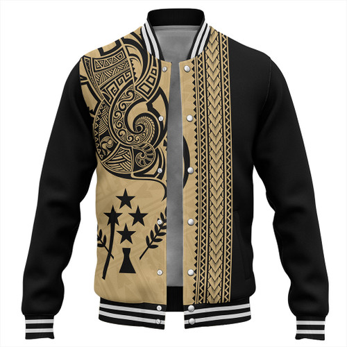 Kosrae Baseball Jacket Polynesia Coat Of Arms Tribal Tattoo