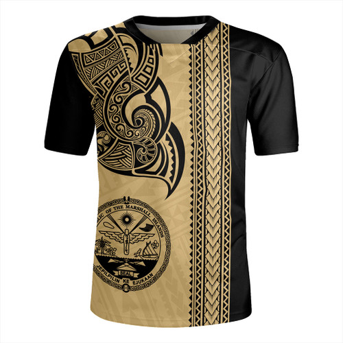 Marshall Islands Rugby Jersey Polynesia Coat Of Arms Tribal Tattoo