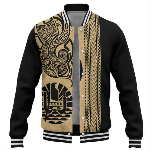 Tahiti Baseball Jacket French Polynesia Tribal Tattoo