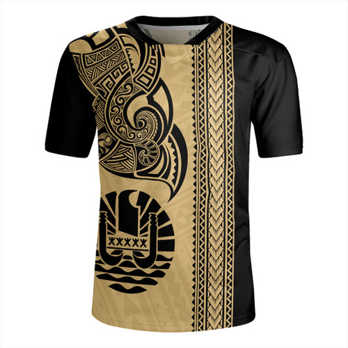 Tahiti Rugby Jersey French Polynesia Tribal Tattoo