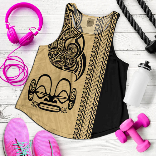 Marquesas Islands Women Tank Polynesian Coat Of Arms Tribal Tattoo