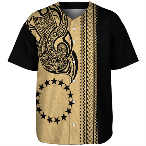 Cook Islands Baseball Shirt Polynesian Coat Of Arms Tribal Tattoo