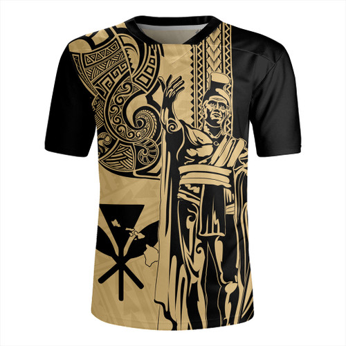 Hawaii Rugby Jersey Polynesian Tribal Tattoo King Kamehameha