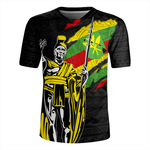 Hawaii Rugby Jersey Tribal Kanaka Maoli King Kamehameha Crack Style