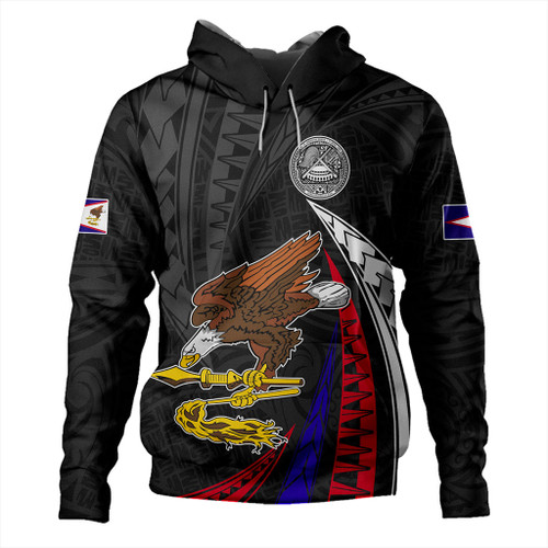 American Samoa Hoodie Polynesia Tribal Wave