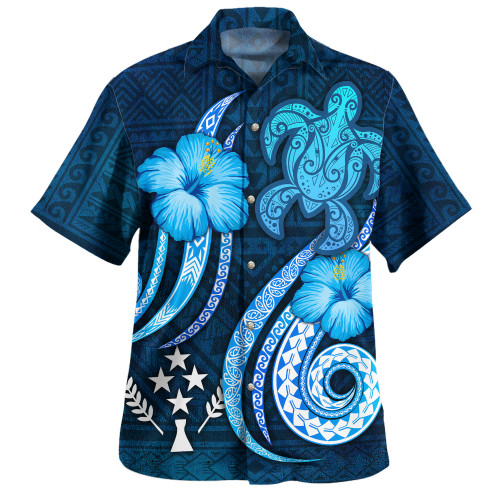 Kosrae Hawaiian Shirt Custom Personalised Turtle and Tribal Tattoo Of Polynesian1