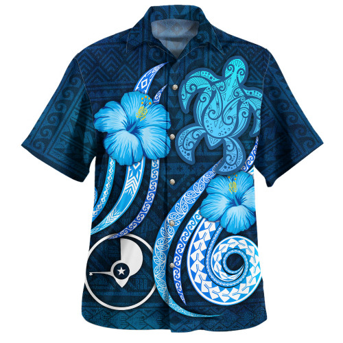Yap State Hawaiian Shirt Custom Personalised Turtle and Tribal Tattoo Of Polynesian1