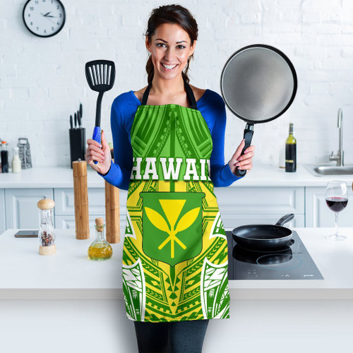 Hawaii Polynesian Apron - Hawaiian Pattern With Seal