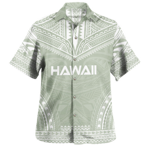 Hawaii Custom Personalised Hawaiian Shirt Chief Tattoo Patterns Style Sage Green1