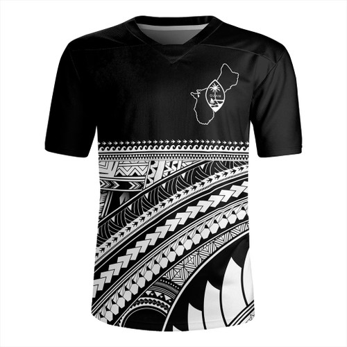 Guam Rugby Jersey Micronesian Map Tribal Style