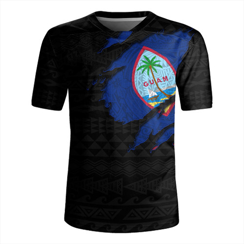Guam Rugby Jersey Micronesian Tribal Crack Style