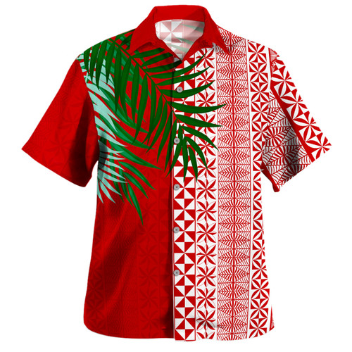Tonga Hawaiian Shirt Ngatu Design Pattern Leaves