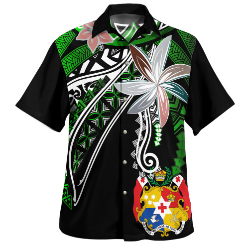 Tonga Hawaiian Shirt Custom Personalised Fanciful Forest Green1