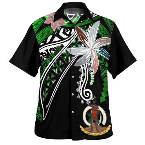 Vanuatu Hawaiian Shirt Custom Personalised Fanciful Forest Green1
