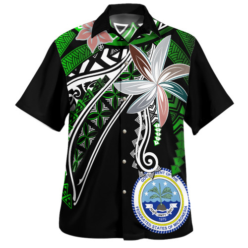Federated States Of Micronesia Hawaiian Shirt Custom Personalised Fanciful Forest Green1