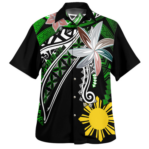 Philippines Filipinos Hawaiian Shirt Custom Personalised Fanciful Forest Green1