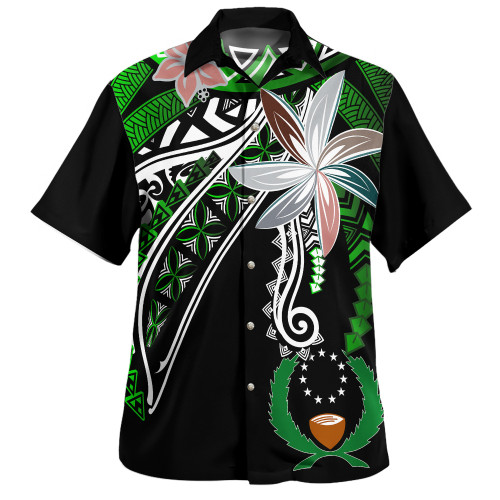 Pohnpei State Hawaiian Shirt Custom Personalised Fanciful Forest Green1