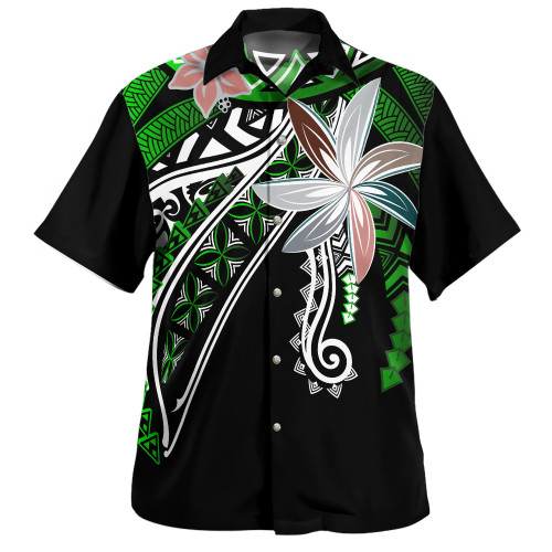 Polynesian Hawaiian Shirt Custom Personalised Fanciful Forest Green1