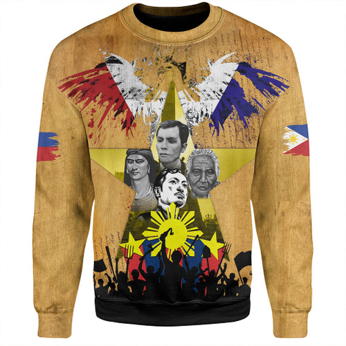 Philippines Filipinos Sweatshirt National Heroes Flag Eagle