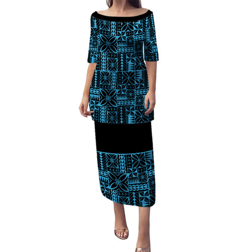 Samoa Puletasi Siapo Design Tribal Pattern