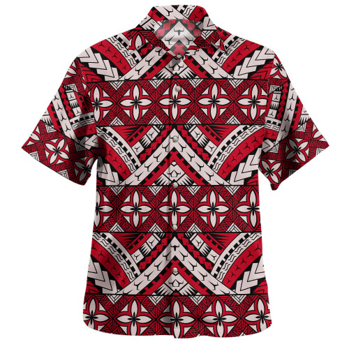 Samoa Polynesian Tribal Hawaiian Shirt RED1